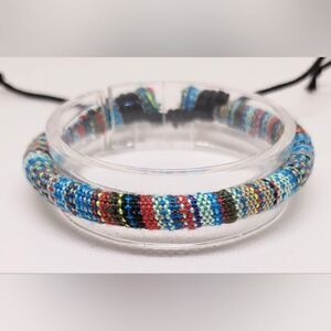 Men's bracelet striped punk hemp‎ new e40